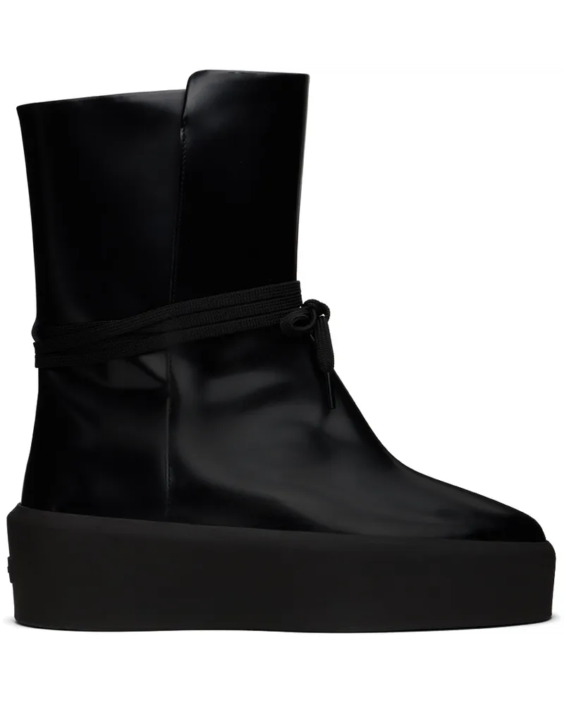 Fear of God Black Leather Boots Black