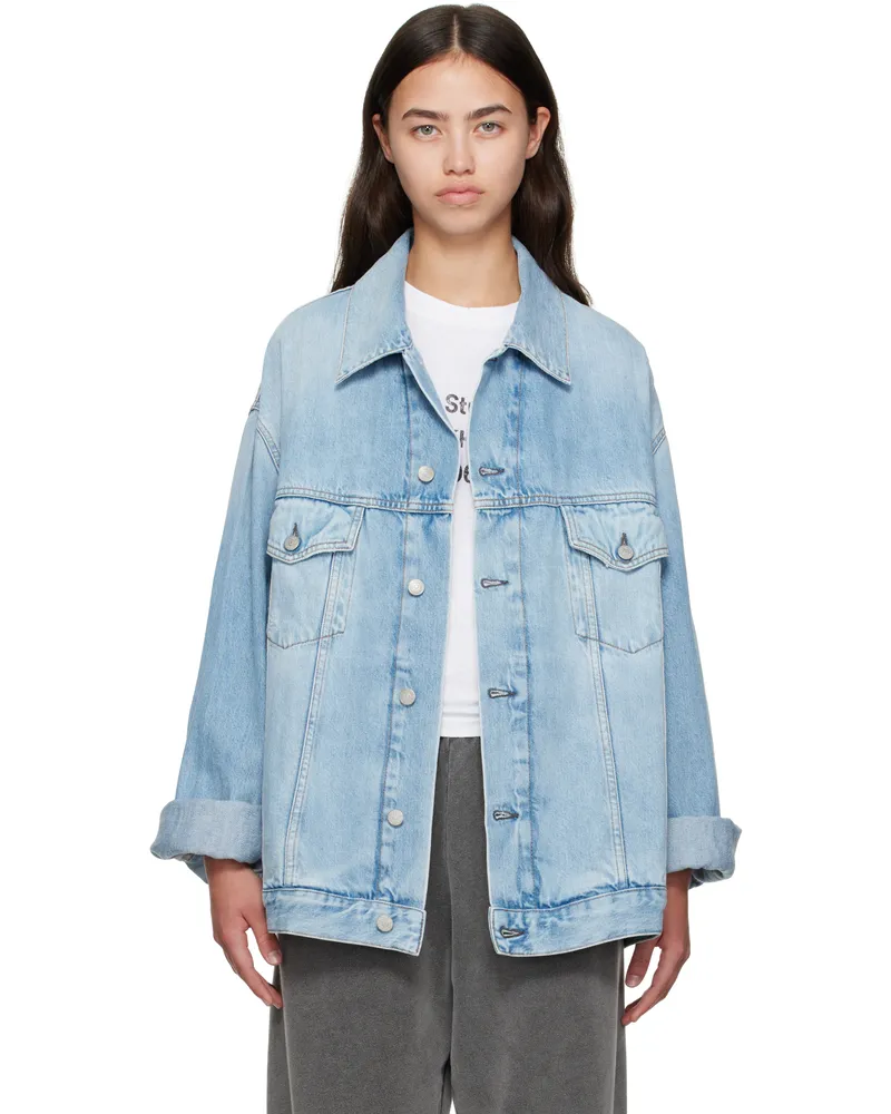 Acne Studios Blue Oversized Denim Jacket 228