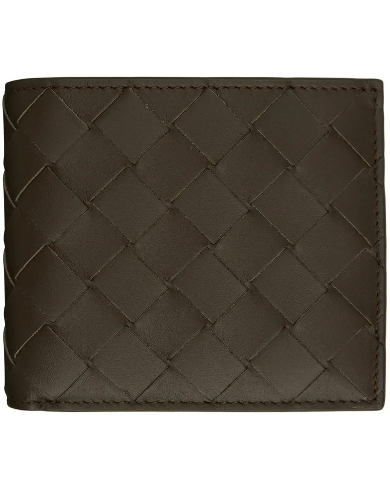 Bottega Veneta Brown Intrecciato Bi-Fold Wallet 3392