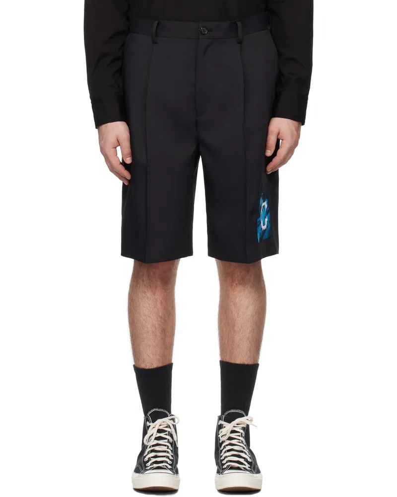 Undercover Black Appliqué Shorts Black