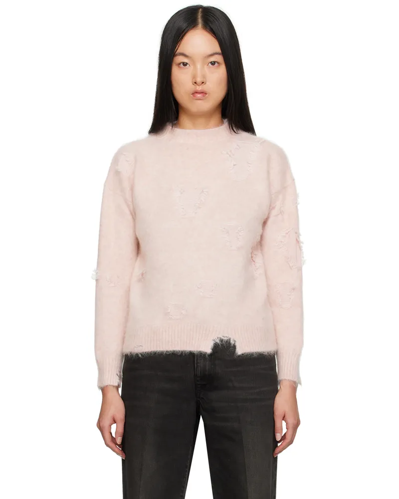 R13 Pink Deconstructed Sweater Lt