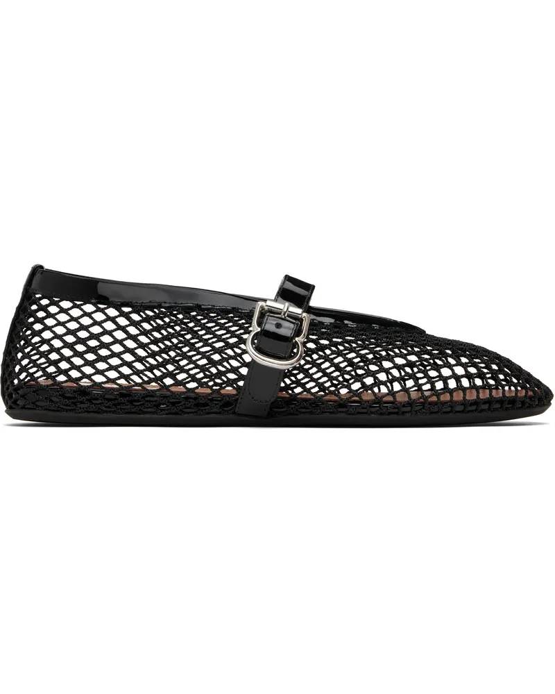 Alaïa Black Fishnet Ballerina Flats 999