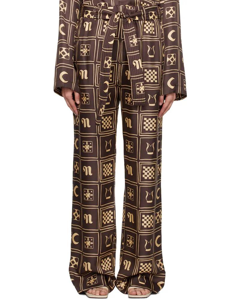 Nanushka Brown Jadine Trousers Aprct