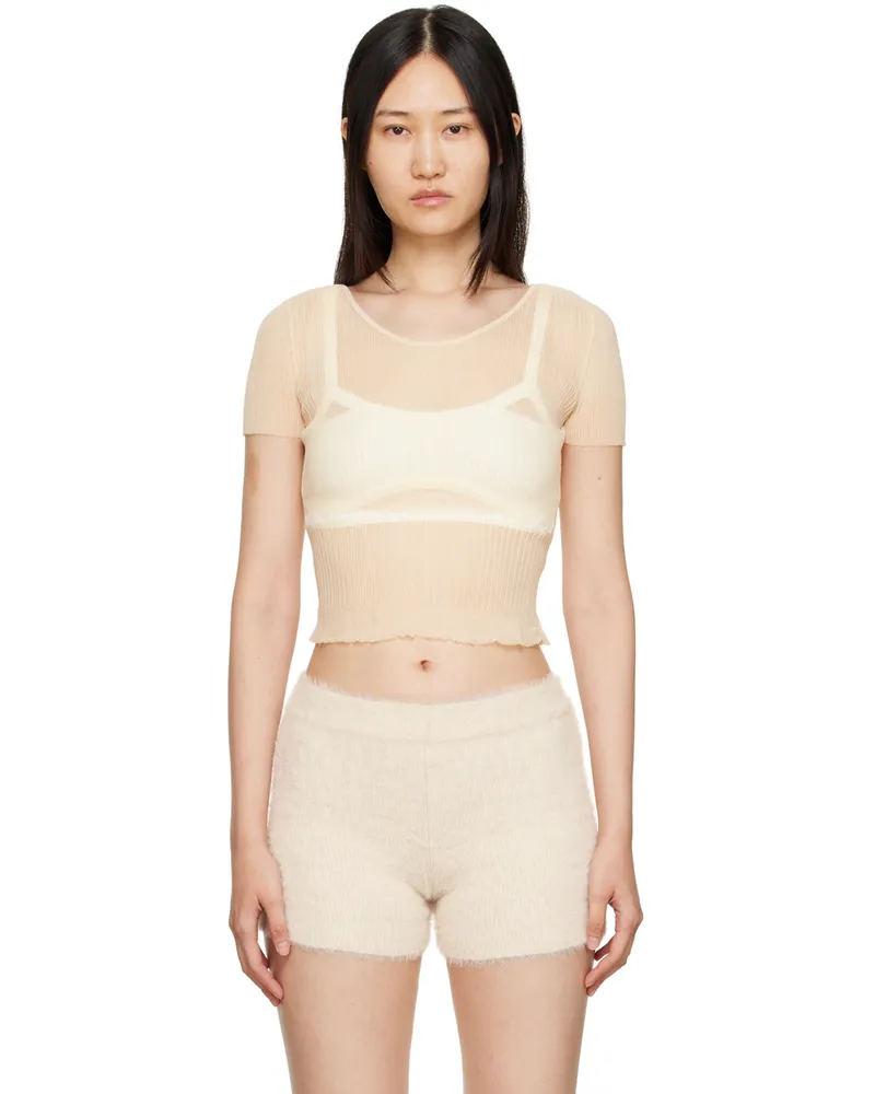 Jacquemus Beige Le Papier 'La Maille Sognu' T-Shirt 150