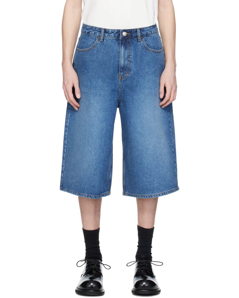 Adererror Blue Sig; TRS Tag 01 Denim Shorts Blue