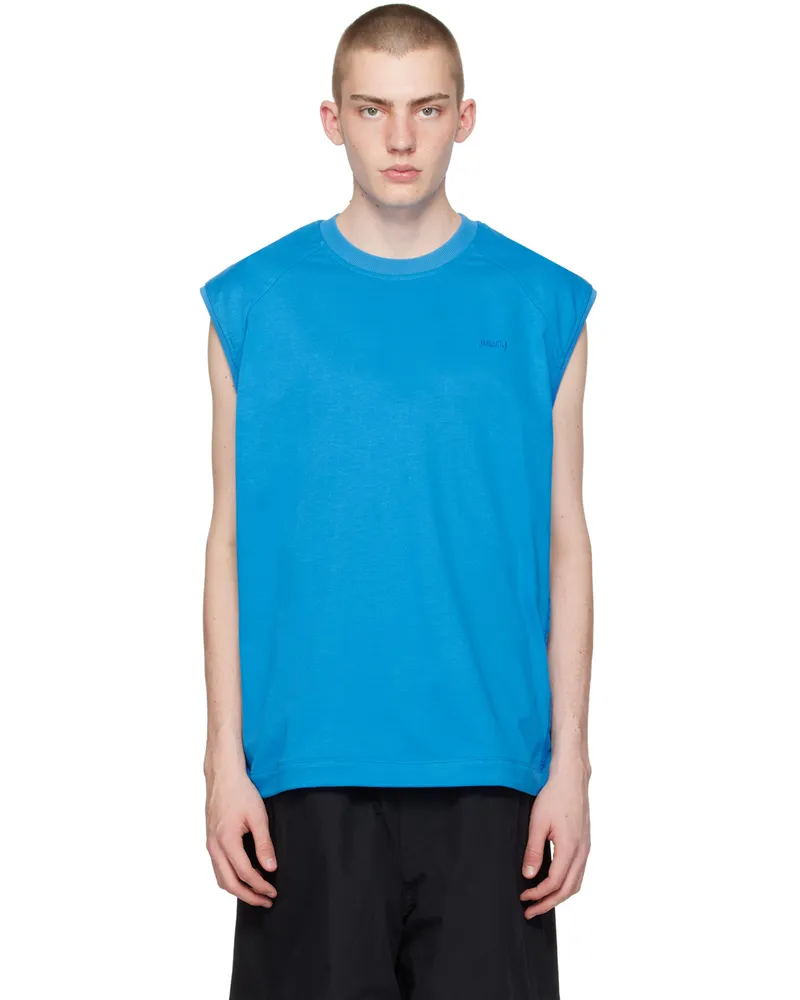 JUUN.J Blue Embroidered Tank Top P