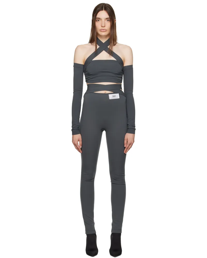 Dolce & Gabbana Gray Kim Kardashian Edition Leggings N5543