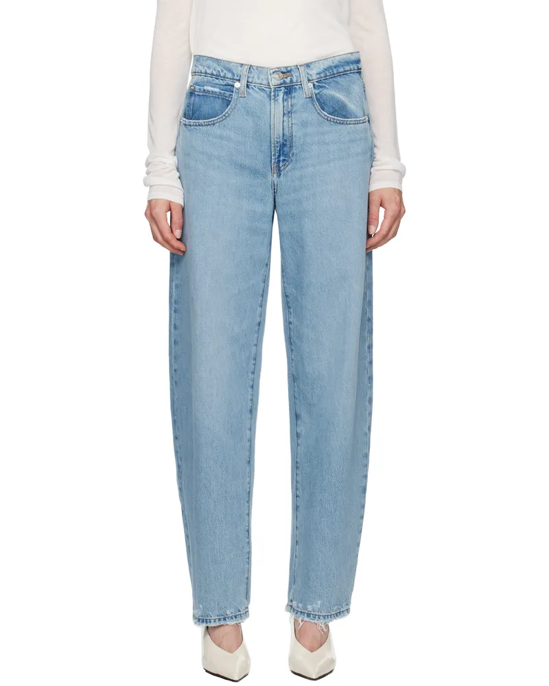 Frame Denim Blue Low Slung Barrel Jeans Ziggy