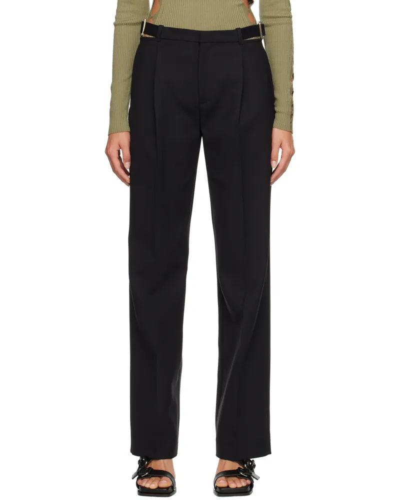 Dion Lee Black Safety Slider Trousers Black