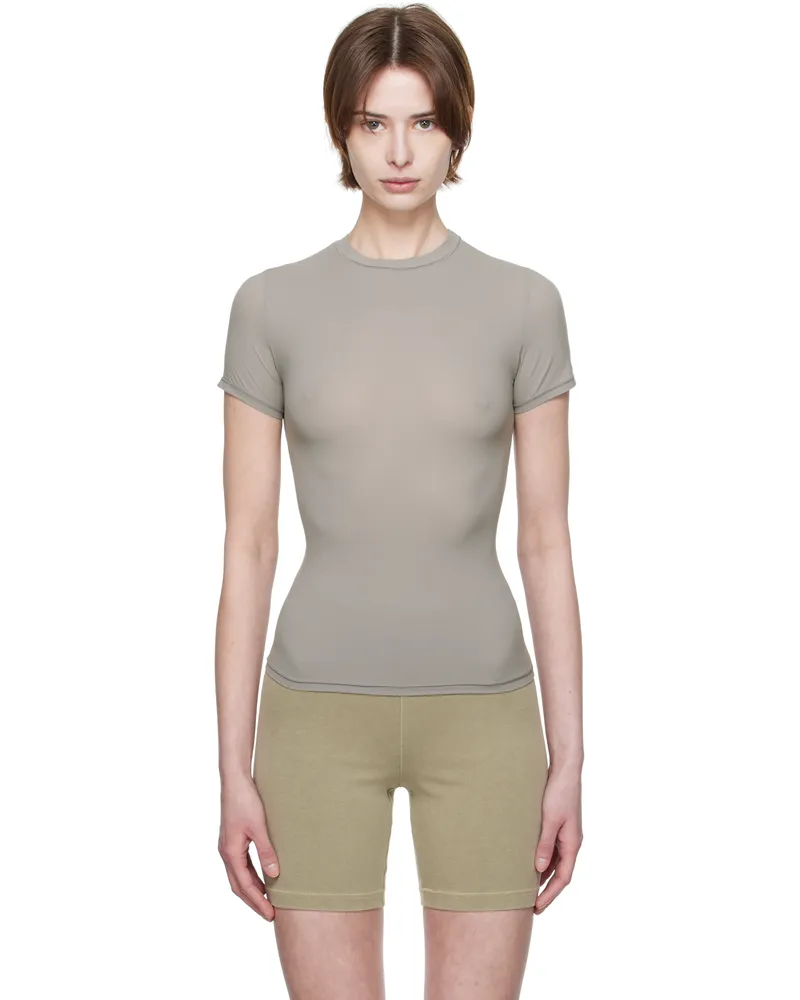 SKIMS Gray Fits Everybody T-shirt Smoke