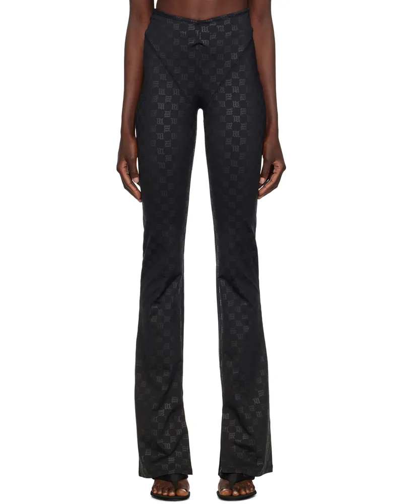 MISBHV Black Monogram Trousers Black