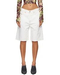 Diesel White De-Sire Denim Shorts 100