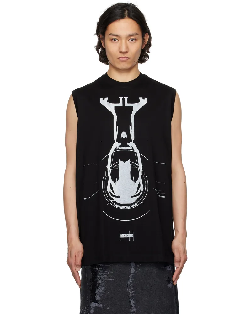 Julius Black Anima Sleeveless T-shirt Black