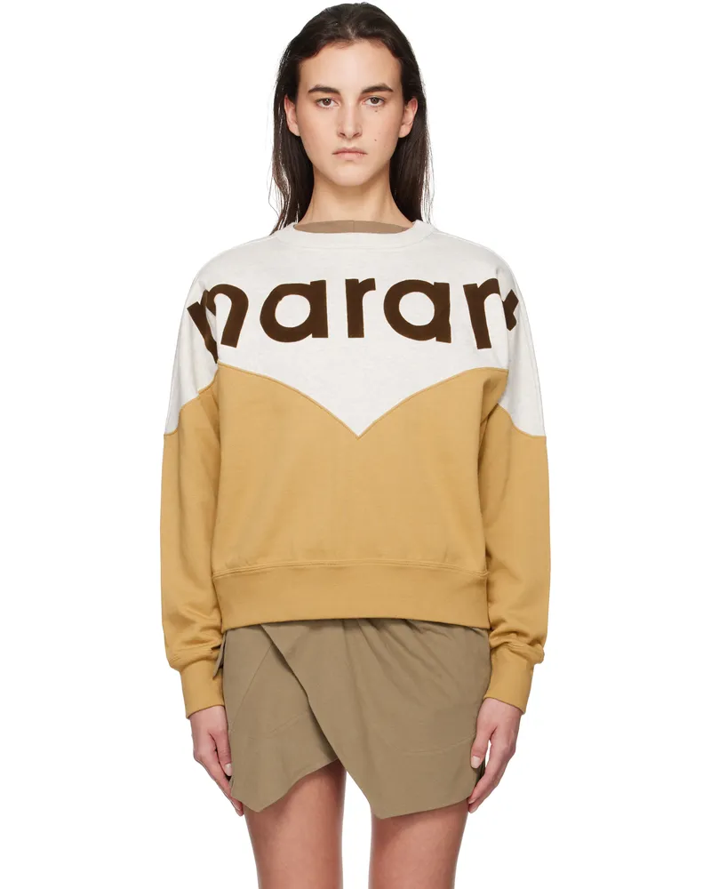 Étoile Isabel Marant Gray & Tan Houston Sweatshirt Ecru