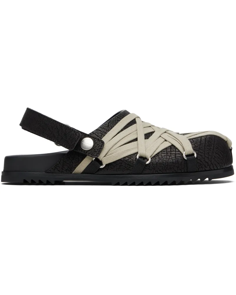 Rick Owens Black Concordians Granola Mule Loafers 09
