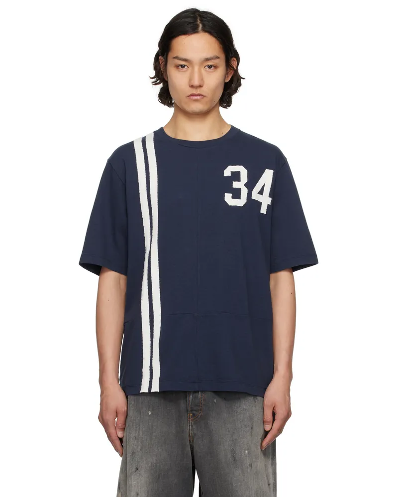 AMBUSH Navy Panelled T-shirt Navy