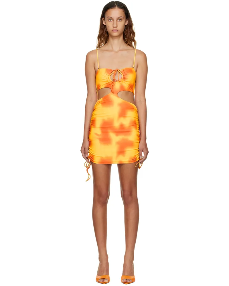 GUIZIO SSENSE Exclusive Yellow & Orange Minidress Yellow