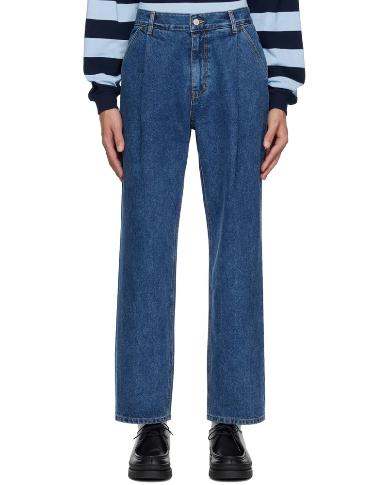 Uniform Bridge Indigo One Tuck Jeans Indigo