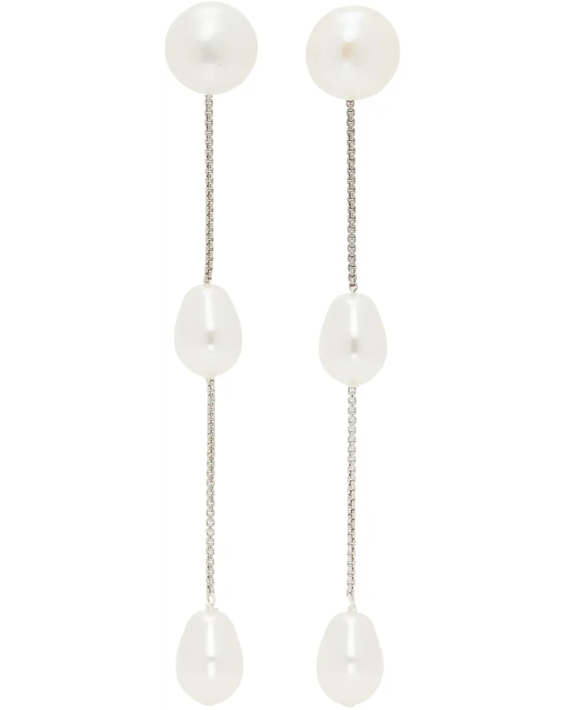 Sophie Buhai Silver Small Pearl Drop Earrings Sterling