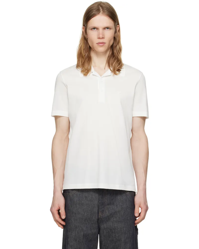 Courrèges White 'AC' Piqué Polo 0079