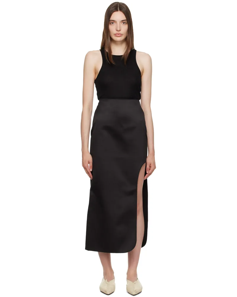 By Malene Birger Black Wick Midi Skirt 050