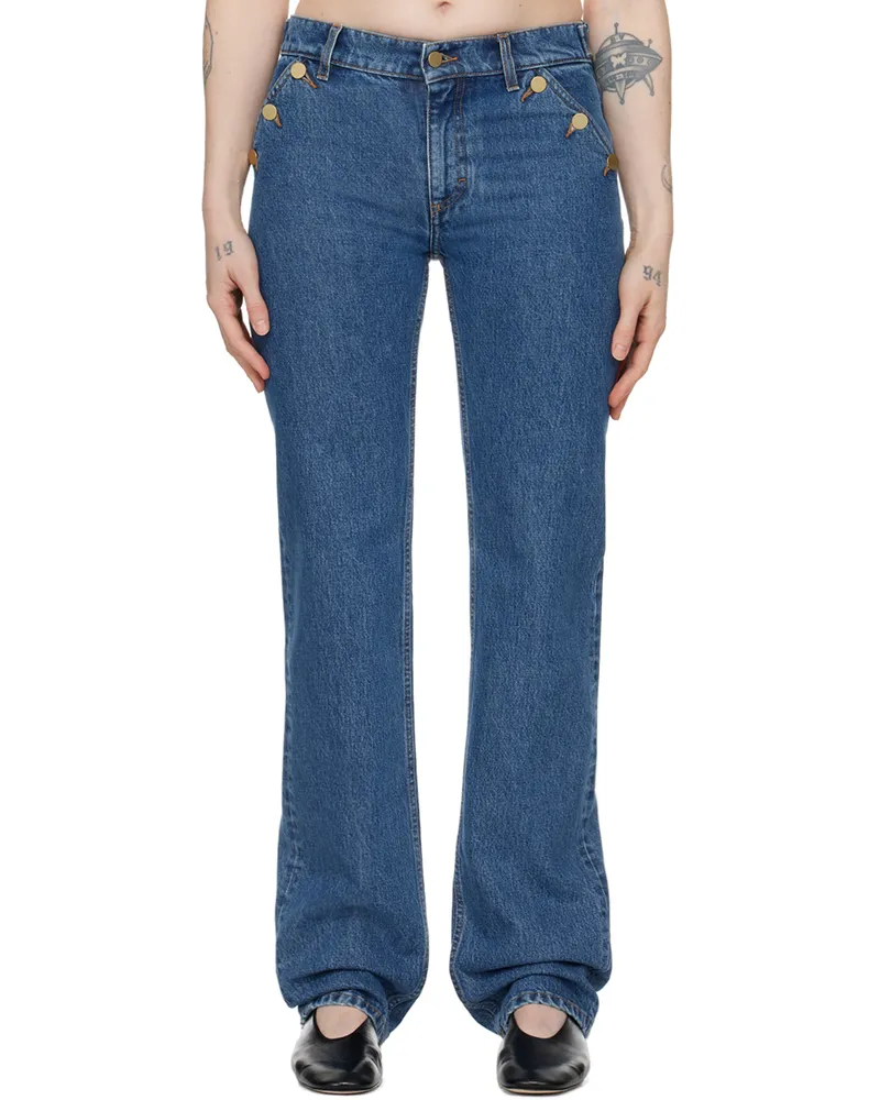 Filippa K Blue Classic Straight Jeans 56