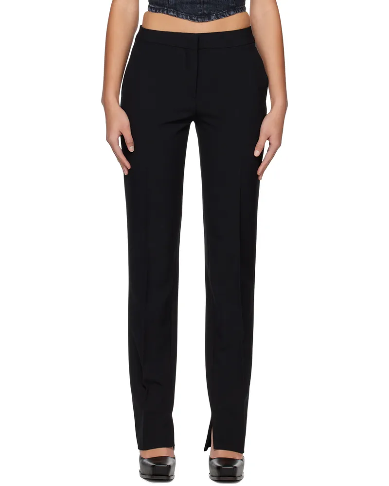 Stella McCartney Black Straight-Leg Trousers 1000