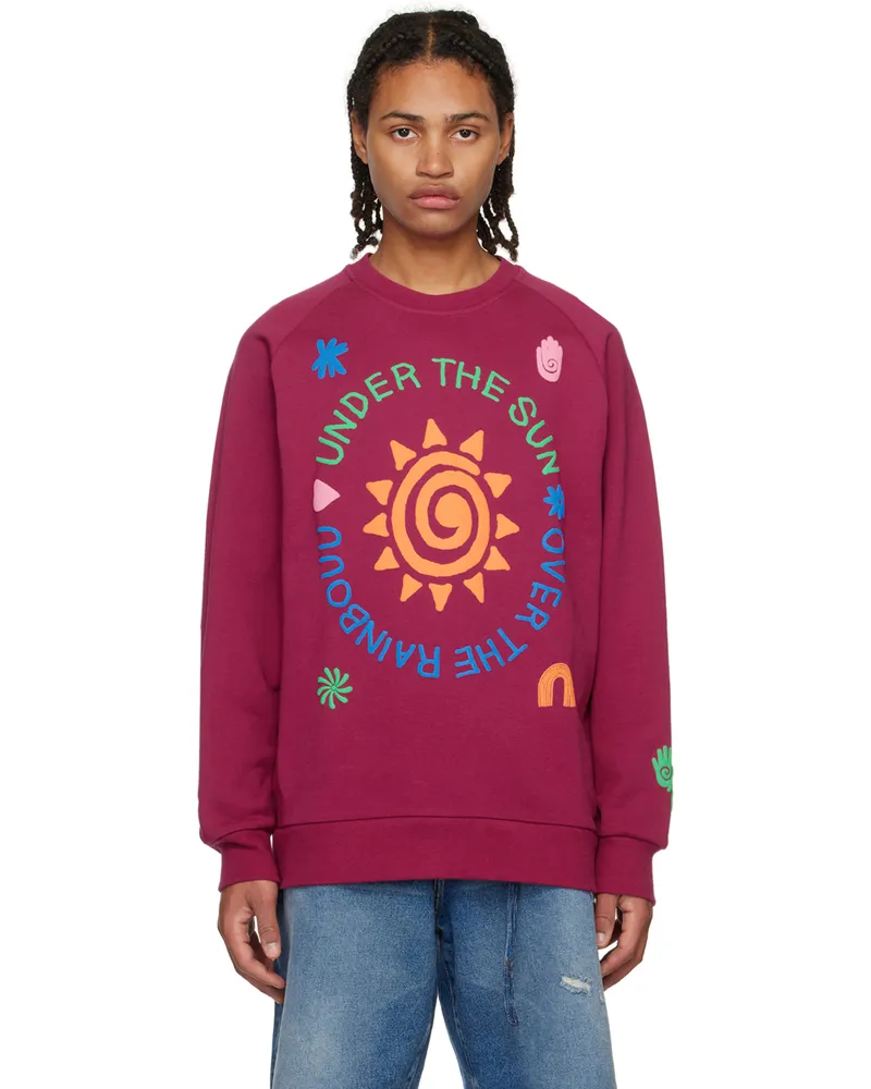 DOUBLE RAINBOUU Purple 'Under The Sun' Sweatshirt Under