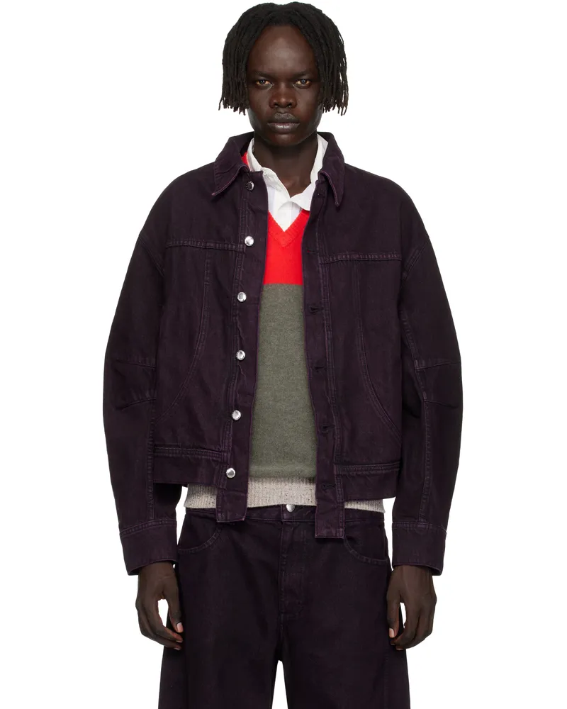 Eckhaus Latta Purple 'El Jacket Redux' Denim Jacket Amethyst