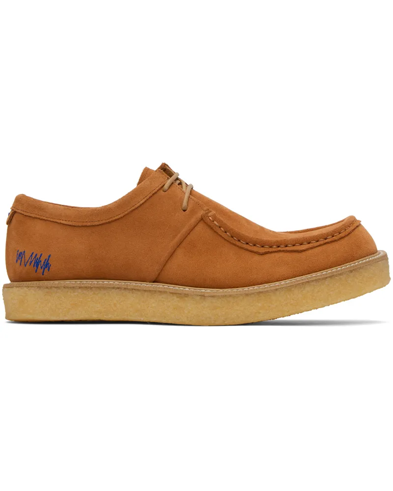 Adererror Orange Lace-Up Oxfords Brown