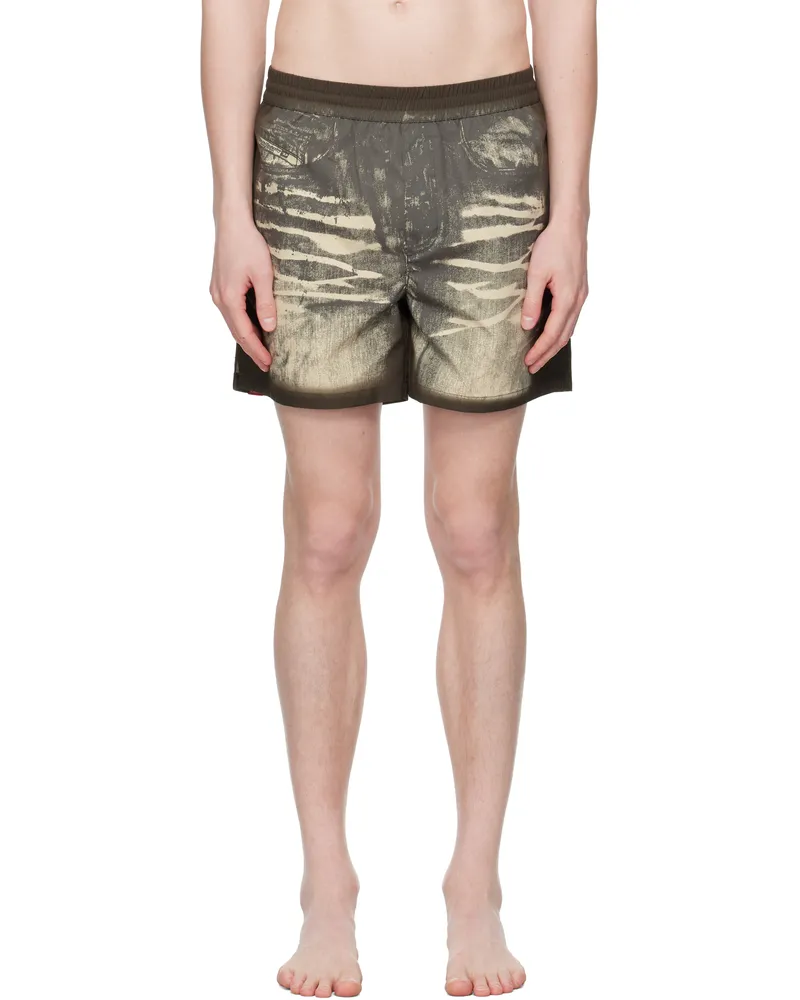 Diesel Brown Rio-41-Dnm Swim Shorts E7134