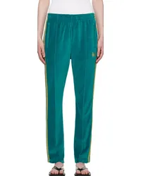 NEEDLES Blue Narrow Track Pants A-turquoise