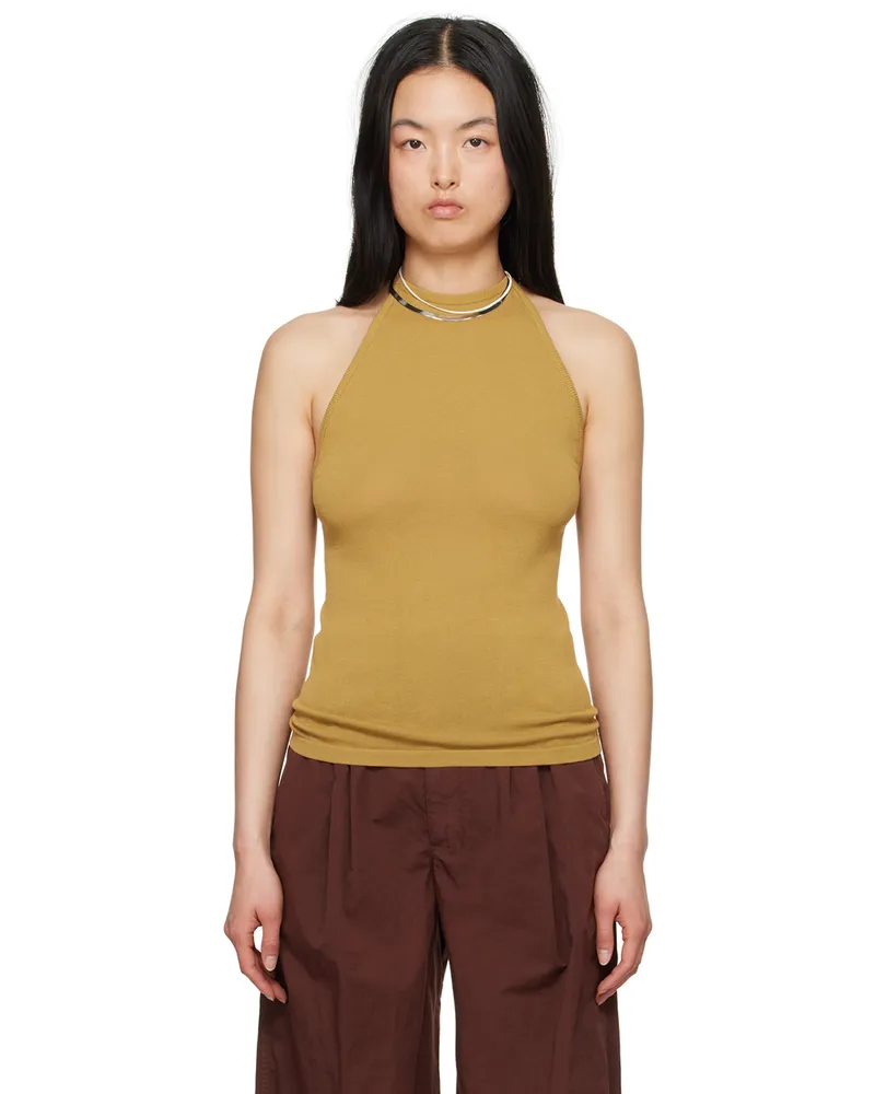 Christophe Lemaire Yellow Halter Tank Top Ye558