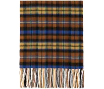 Brown & Blue Check Scarf