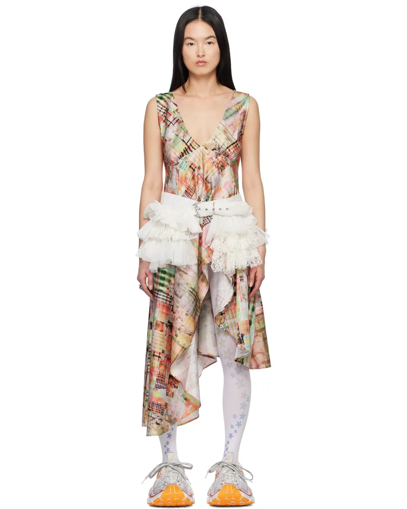 Collina Strada Multicolor Tulip Midi Dress Multi
