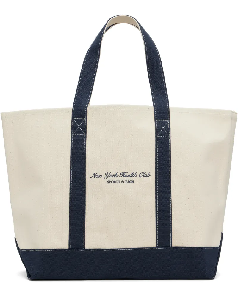 SPORTY & RICH Off-White 'NY Health Club' Tote 30