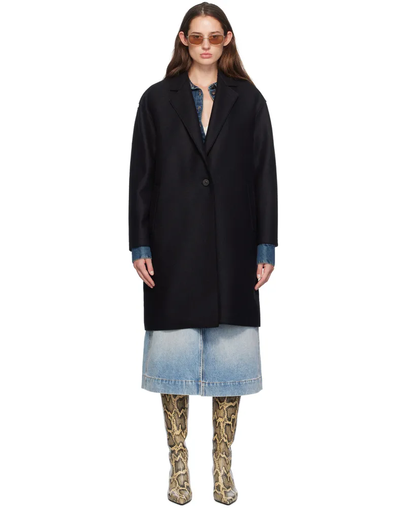 Harris Wharf London Black Oversized Coat 199