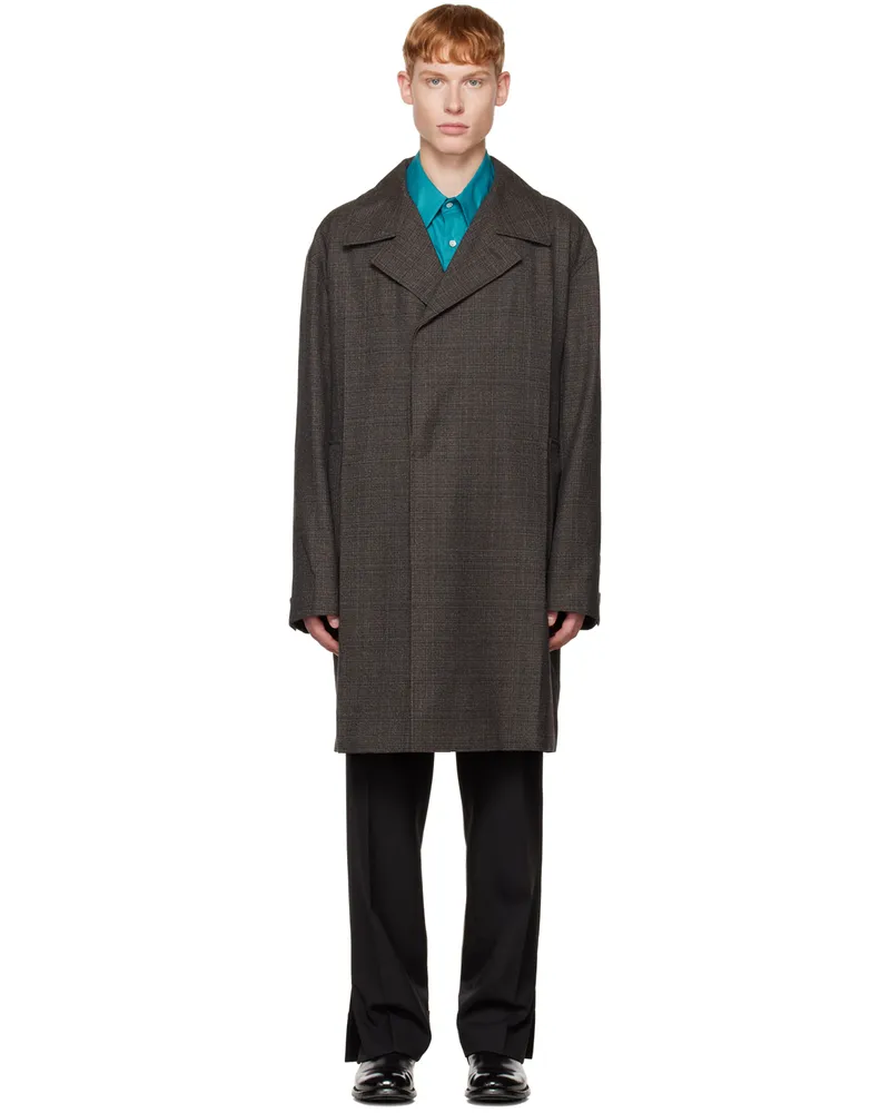 Wooyoungmi Gray Single Mid Coat Grey