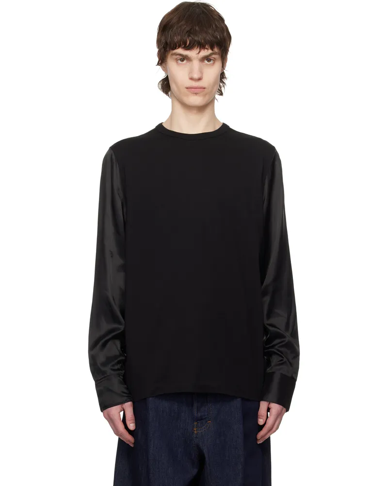 Dries van Noten Black Paneled T-shirt 900