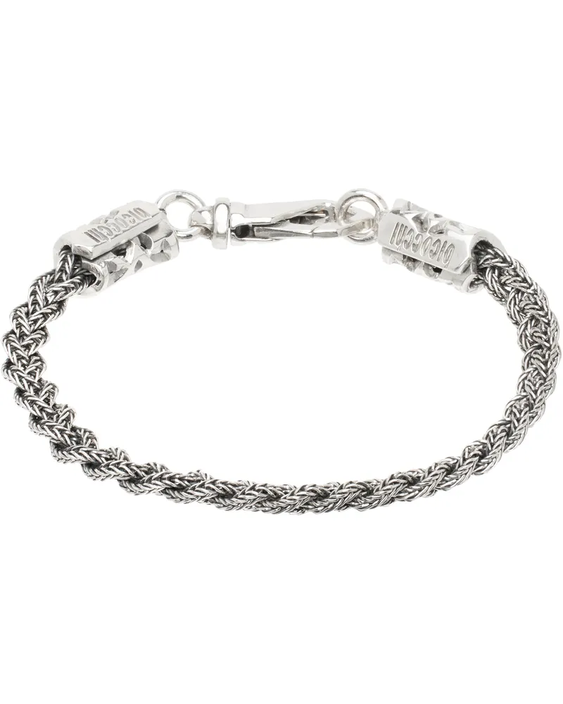 Emanuele Bicocchi Silver Tiny Braided Bracelet Silver