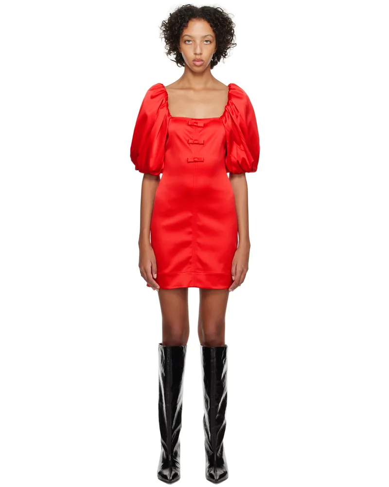 Ganni Red Bow Minidress 474