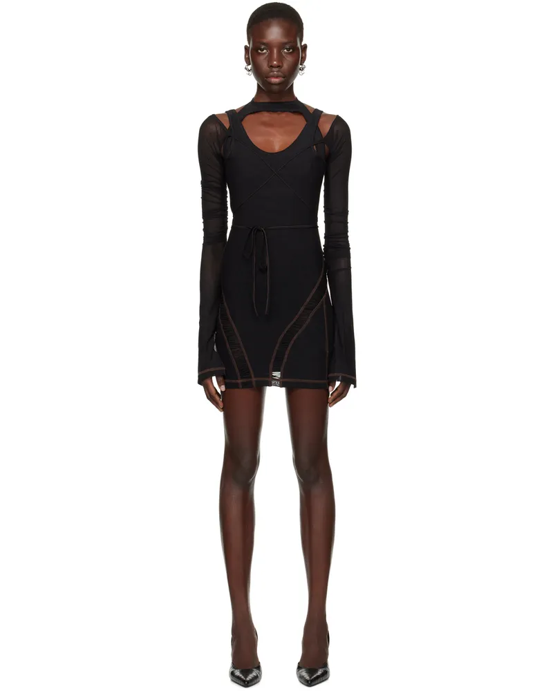 SRVC Black Marfa Minidress Black