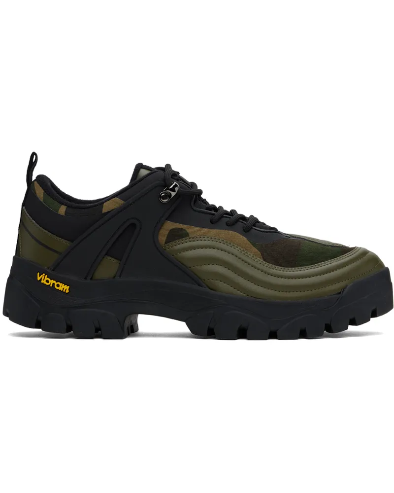 Andersson Bell Khaki & Black Flow Trainer Sneakers Army