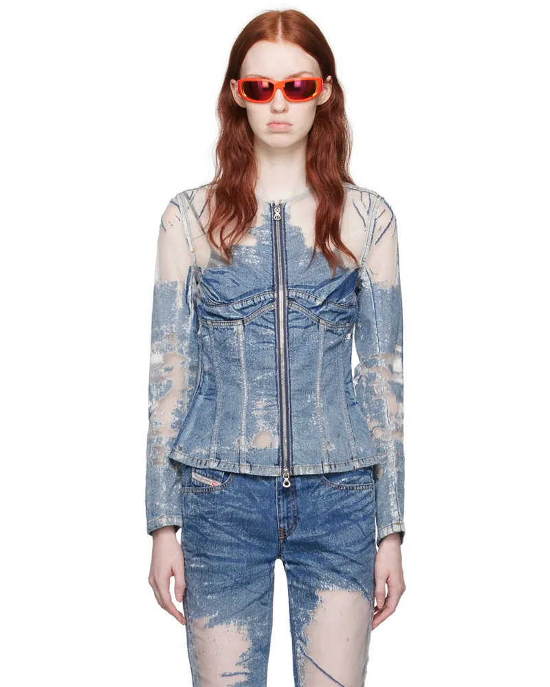 Diesel Blue De-Milly-Fsd1 Denim Jacket 001