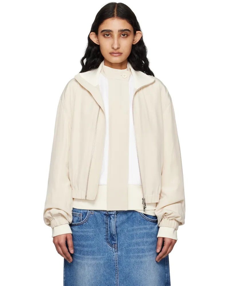 Helmut Lang Off-White Bomber Jacket Set Oat