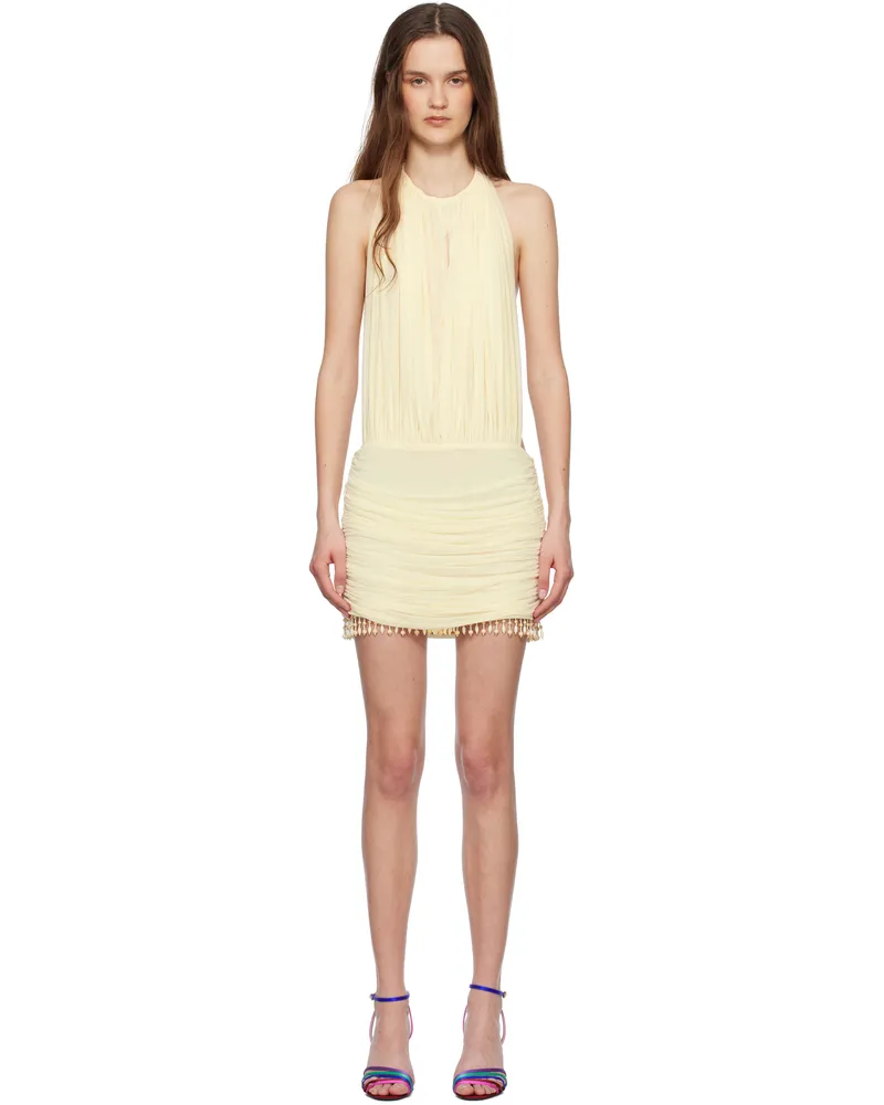 Mirror Palais Off-White 'La Piscine' Minidress Butter