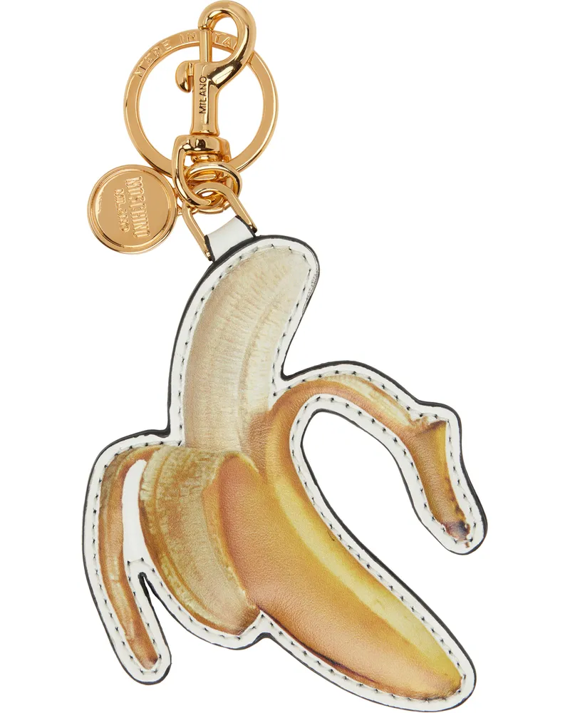 Moschino Yellow Vitello Banana Keychain 10b