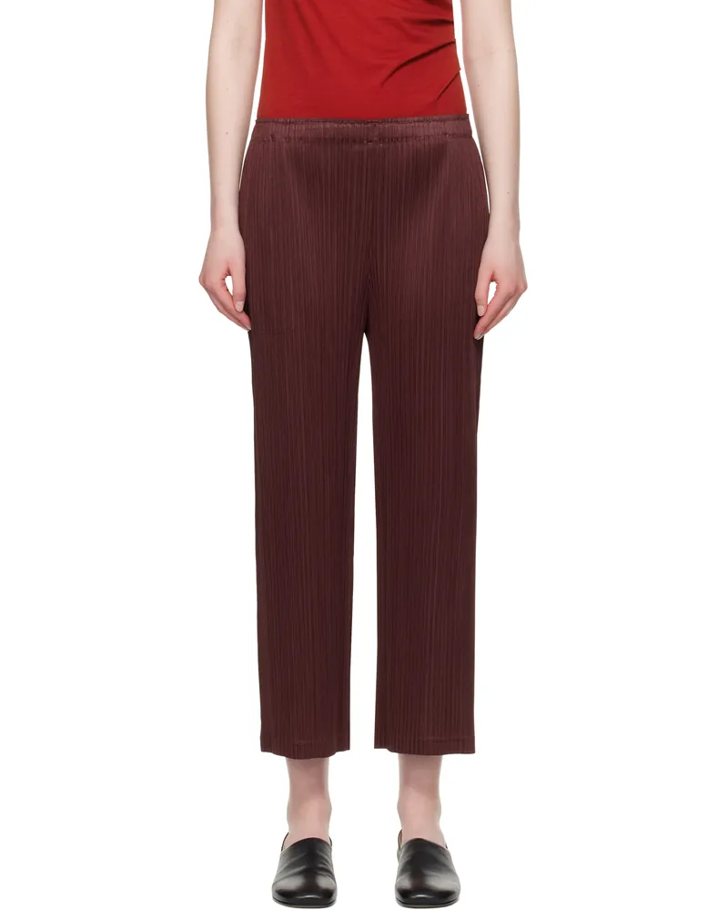 Issey Miyake Burgundy Loop Trousers 49