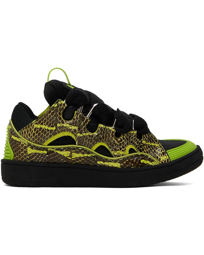 Lanvin Green & Black Curb Sneakers 4010