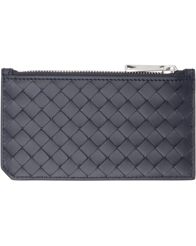 Bottega Veneta Black Intrecciato Piccolo Zipped Card Holder 4028